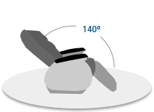 Poltronas com 140° de reclinação