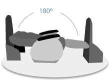 Poltronas com 180° de reclinação